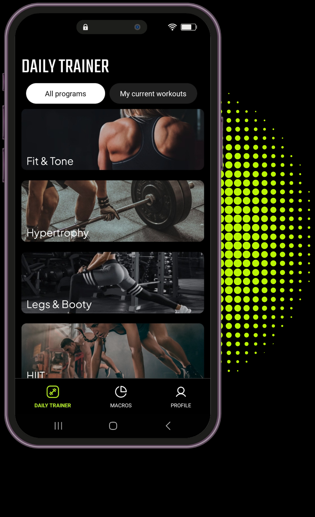 4wrd fitness app daily trainer preview